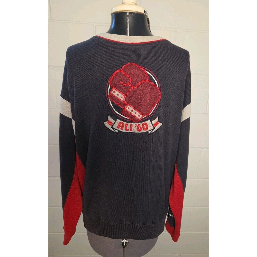 Muhammad ALI 1960 Rome Olympics Vintage Platinum FUBU Sweater Adult Large VGC